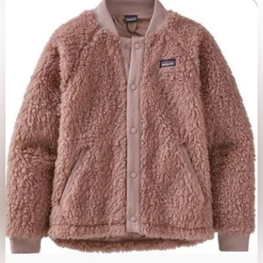 XXL Patagonia Girls' Size Retro-X Fleece Bomber Jacket Light Star Pink Purple